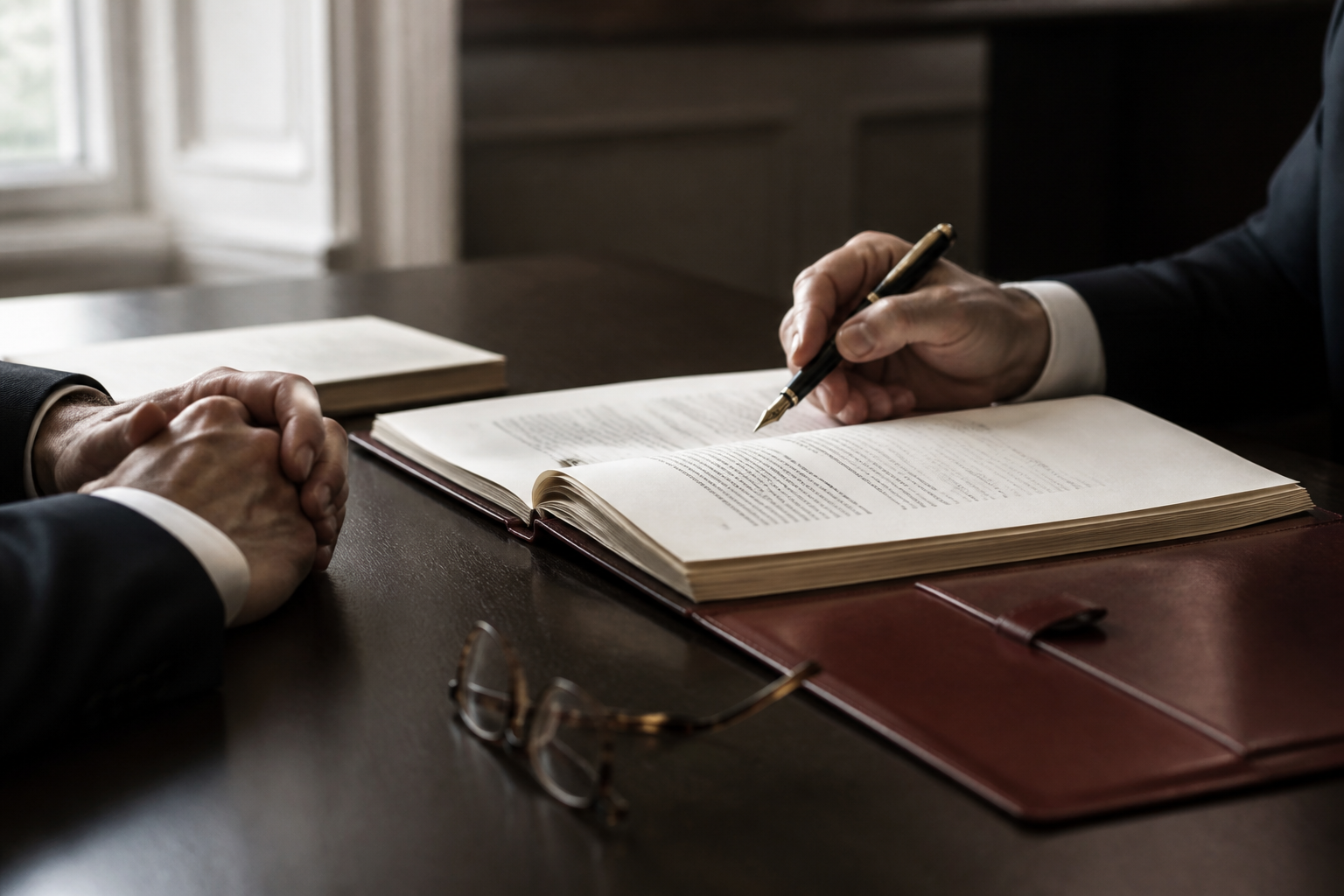 Legal services — counsel at the desk
