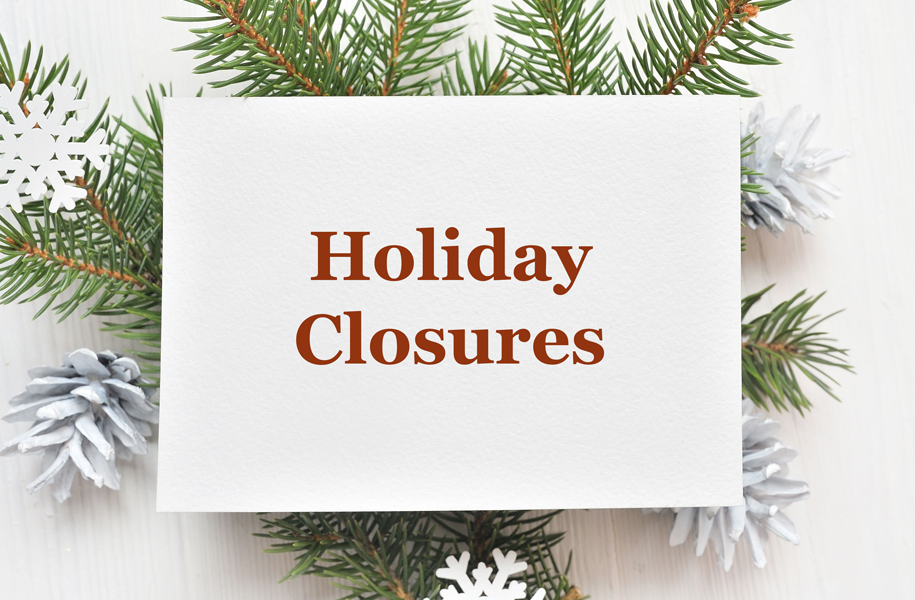 Our closing dates for December/January